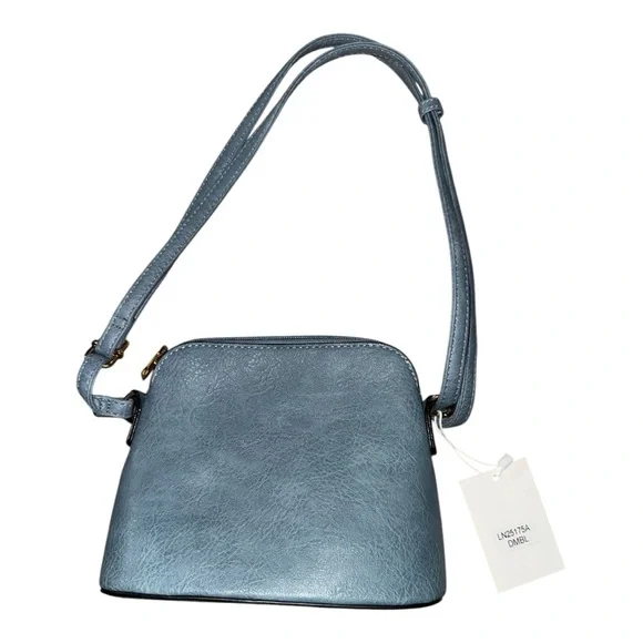 Medium Crossbody Bag, Shoulder Bag with Tassel - Blue - Picture 3 of 5